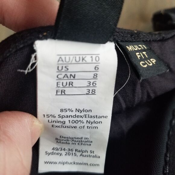 Niptuck one piece swimsuit gold floral size 6 - Picture 8 of 9